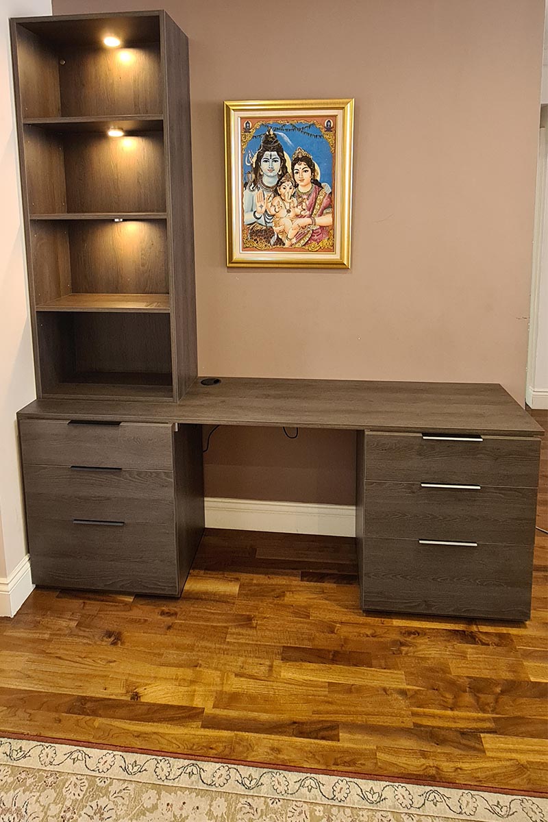 Sepia Oak Bespoke Desk in London Raison Home